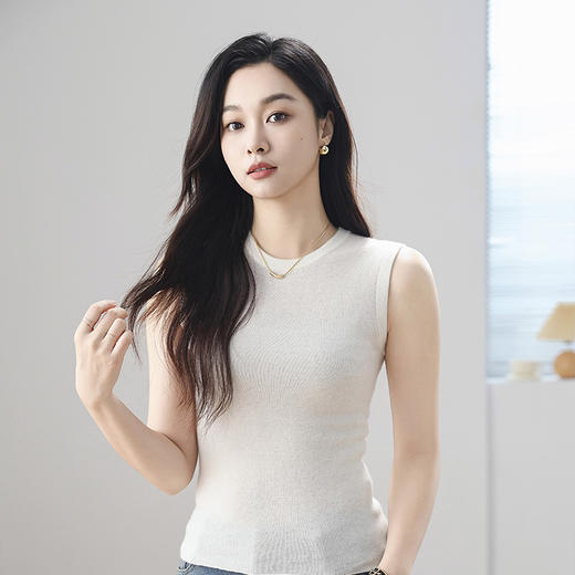 火桐hooton 打底精纺山羊绒背心24J026 商品图0