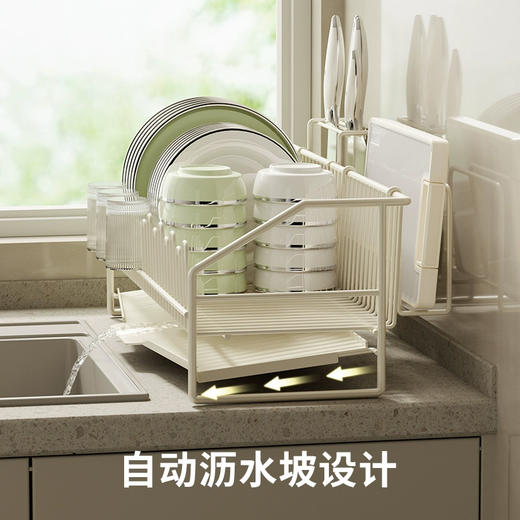 摩登主妇碗碟沥水架厨房水槽台面多功能家用碗盘筷收纳架子置物架 商品图2