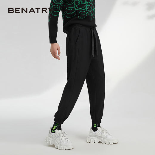 贝纳川松紧腰抽绳男士运动裤ECK332008402 商品图2