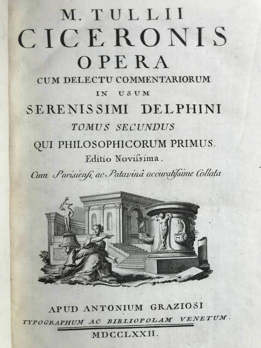 【拉丁语】1772年 西塞罗作品集（全6卷） 1幅肖像插图 全真皮精装32开 商品图8