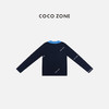 COCO ZONE 设计感假两件撞色V领字母长袖针织衫CD1A0028 商品缩略图1