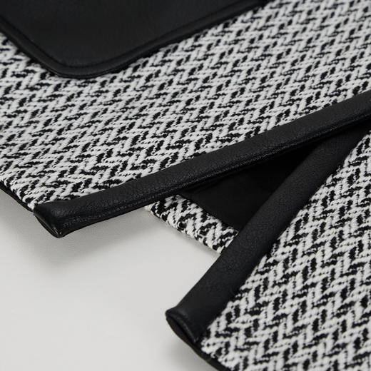 QE103斯尔丽2025春季新款小香风系列皮革包边温柔帅气兼并链条装饰外套 商品图8