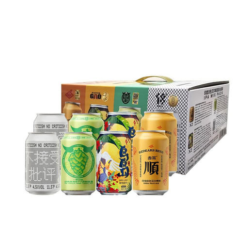 MM 山姆 IPA印度淡色艾尔啤酒混合罐装礼盒 330ml*8 商品图0