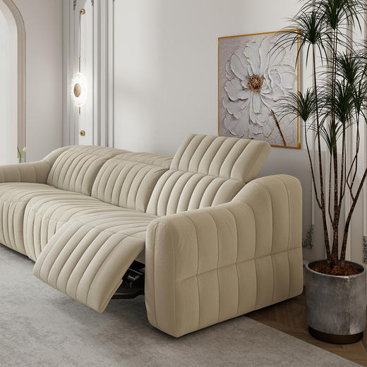 顾家家居整装 现代时尚 皮艺/布艺功能沙发 KZ.9032(B)蓝色曼波 商品图1