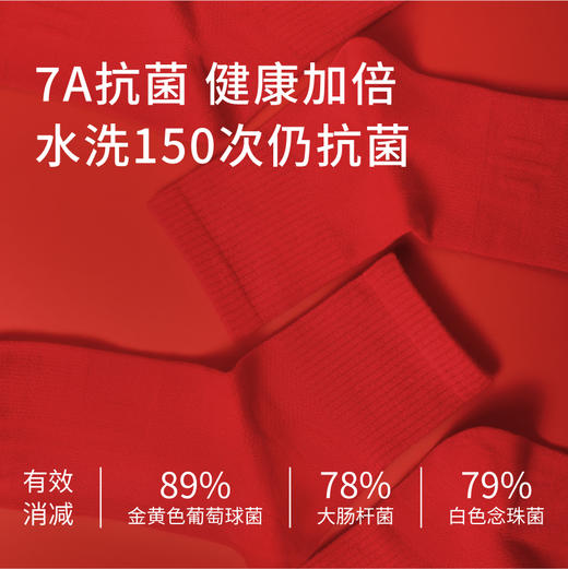 【小飞专属】红袜子本命年男女大红色2025蛇年新款情侣一家送人礼盒防臭不掉色 商品图3