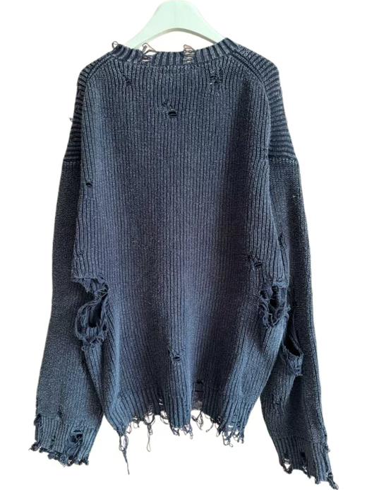 中性款宽松做旧破洞针织衫019 商品图1