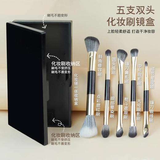 兰思意系列升级款双头初学者套盒眼影刷套刷点彩刷便携款套装 商品图1