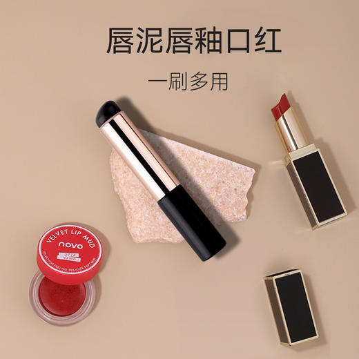 买1送1 新款圆头硅胶唇刷便携式单支袋装指腹刷不掉色遮瑕晕染化妆刷工具 商品图2