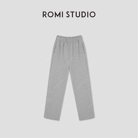 ROMI STUDIO“美式休闲”100%棉花纱加绒加厚宽松休闲裤RW24WXH1360