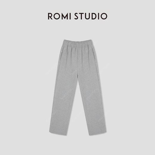 ROMI STUDIO“美式休闲”100%棉花纱加绒加厚宽松休闲裤RW24WXH1360 商品图0