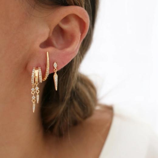 订购6周到｜Leo sedim-RISING-锆石 耳环（单只）［法国设计师］ 商品图4