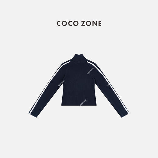 COCO ZONE "学院风 "系列撞色边立领针织开衫ACC2D2988 商品图2