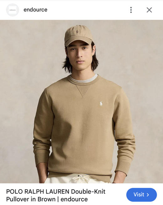 R.L 双面平纹针织 宽松圆领卫衣 WY879 商品图4