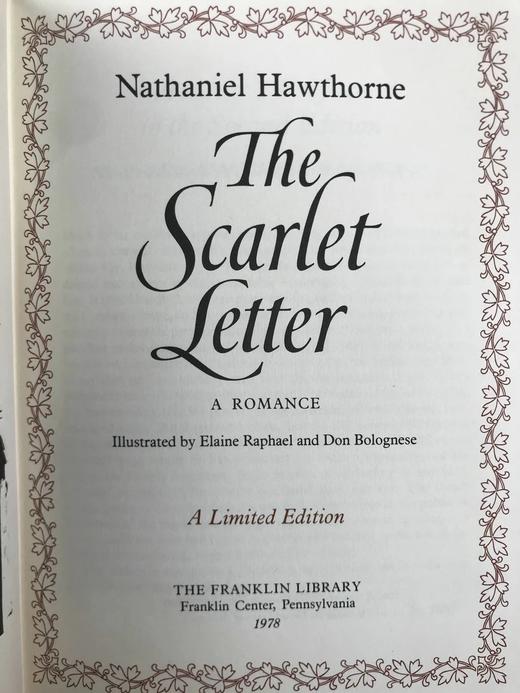 限量版！霍桑《红字》 配插图 豪华皮装大32开 商品图3
