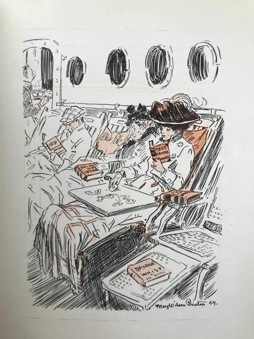 1909年 卡罗琳·威尔斯《桥牌之诗》 普雷斯顿10余幅趣味插图 漆布精装32开 商品图10