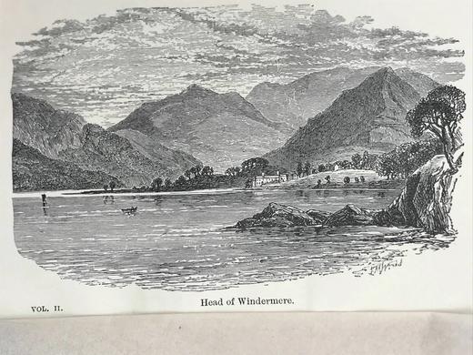 袖珍本！约19世纪后期 华兹华斯诗集（全8卷） 10幅版画插图 漆布精装64开 商品图8