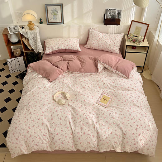 🔥【低至85元/套】【 床单款和床笠款都有哦~】开春首选 【A类有氧针织双层纱磨毛四件套】16款可选 商品图7