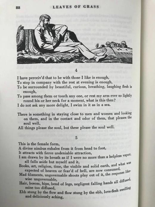 惠特曼《草叶集》 数十幅插图 豪华皮装18开 商品图13