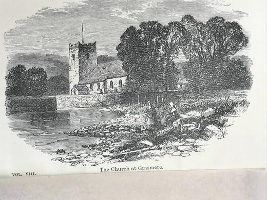 袖珍本！约19世纪后期 华兹华斯诗集（全8卷） 10幅版画插图 漆布精装64开 商品图9