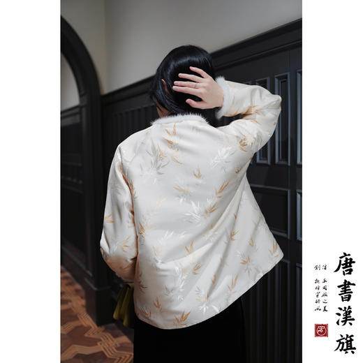 【金韵芳华】非遗宋锦|新中式国风外套秋冬加棉织锦面料浮雕织金工艺棉服 商品图5