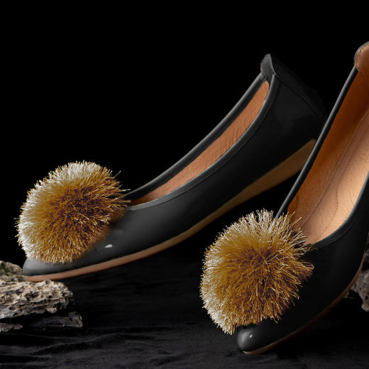 【林栖设计小店】【现货】【非常软很舒适不累脚】原创设计复古百搭单鞋女士低跟鞋子单鞋球球鞋4903291-4961181 商品图0