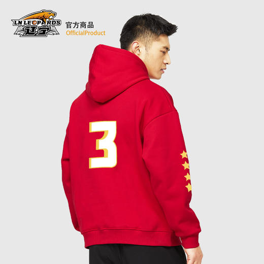 【官方正版】辽宁飞豹男篮 | 2025蛇年卫衣新年红加绒帽衫 商品图2