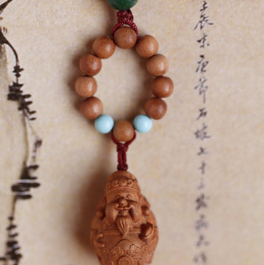 【青山特惠】老山檀【财神爷】挂件 钥匙扣 s25 商品图8