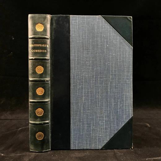 工坊特装本！约20世纪早期 莎士比亚喜剧集 1幅肖像插图 真皮精装36开 商品图0