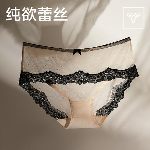 【新品上新】有棵树蕾丝内裤纯欲抗菌纯棉裆女士内裤2条装-WU3103 商品图4