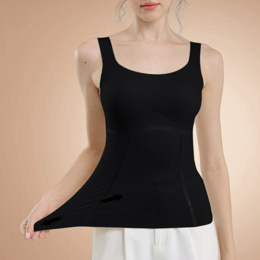 【林栖好物】秋冬保暖恒温打底背心长款带胸垫提拉塑身内衣 商品图4