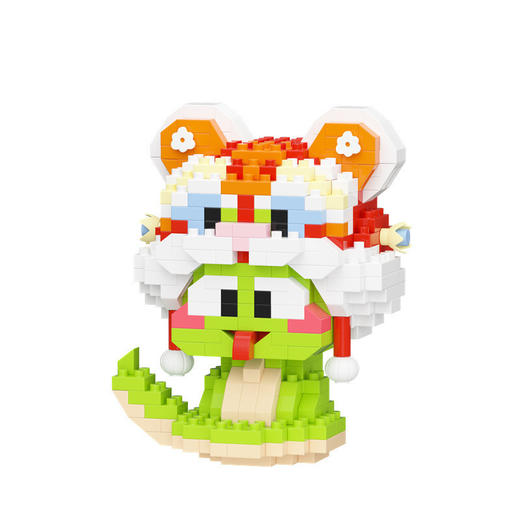 【蛇年吉祥物公仔】玩偶兼容乐高 财神醒狮拼装积木 儿童益智玩具摆件 商品图4