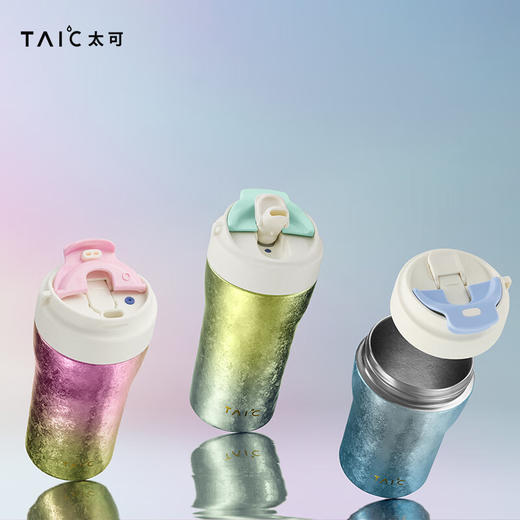 TAIC太可纯钛保温杯保冷幻彩咖啡杯高颜值轻奢便携随行杯带提绳  ZJ 商品图3