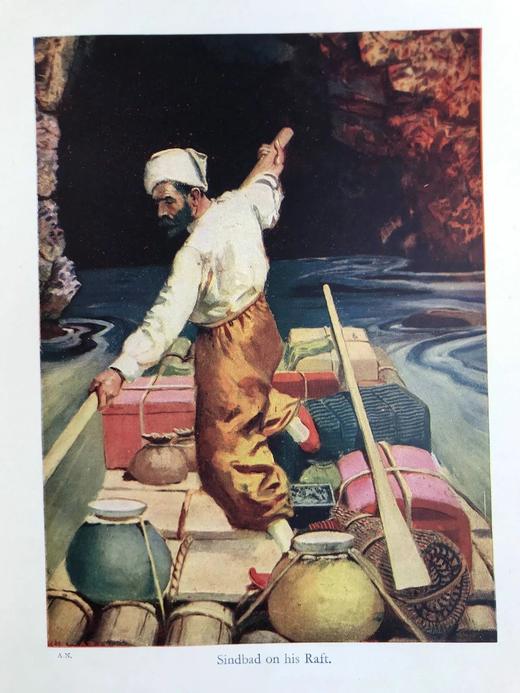 被收录进牛津词典的插画家！约20世纪早期 天方夜谭 威廉·希斯·罗宾森8幅彩色与大量黑白插图 漆布精装16开 商品图8