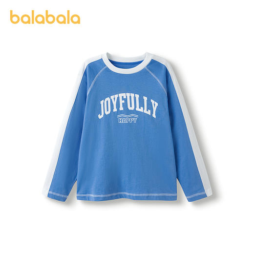 巴拉巴拉童装长袖儿童t恤男童女童2025新款春圆领打底衫简约透气T 商品图4
