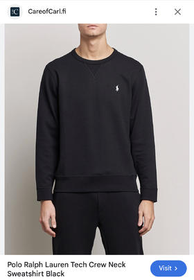 R.L 双面平纹针织 宽松圆领卫衣 WY879