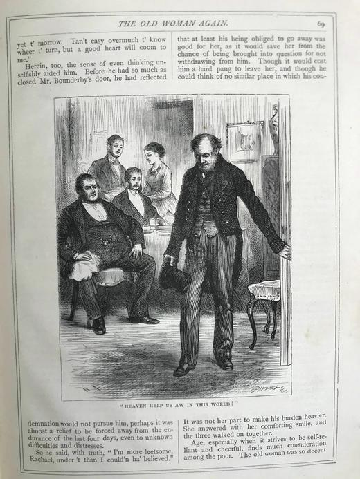 约19世纪后期 狄更斯《艰难时世》 20幅插图 漆布精装16开 商品图8