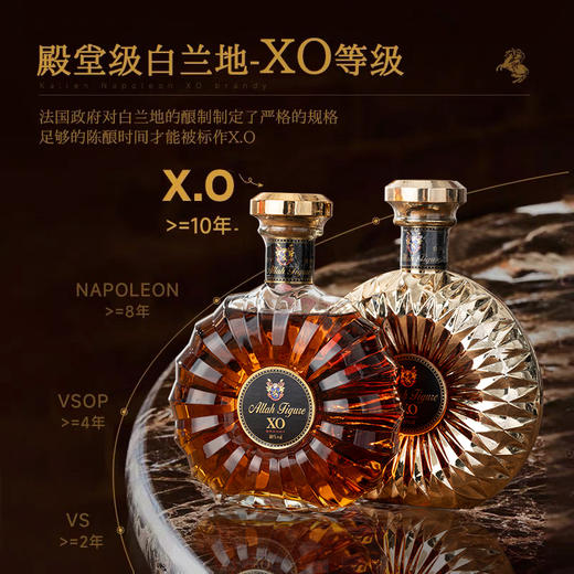 热卖中！！【免费试喝2瓶 赠海马刀1枚】【法国原瓶进口】XO威士忌干红6件套礼盒（白兰地700ml*2瓶+威士忌700ml+红酒750ml*2瓶+冰白500ml）拍3箱规格加赠一樽两杯 商品图4