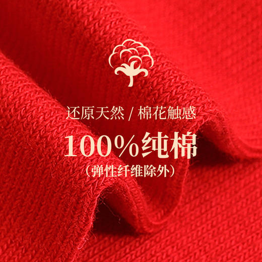 浪莎本命年红袜子男属蛇年纯棉秋冬季中筒袜结婚情侣红色女士棉袜 商品图2