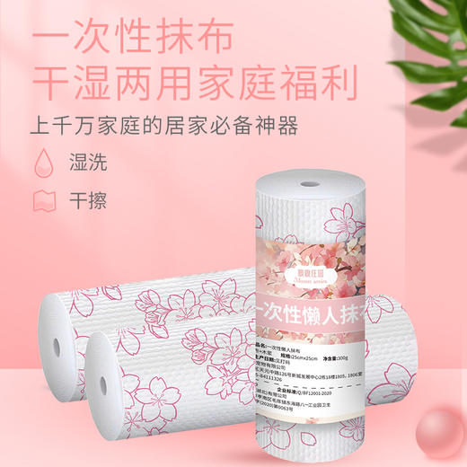 糗糗庄园一次性懒人抹布干湿两用4卷装 商品图1