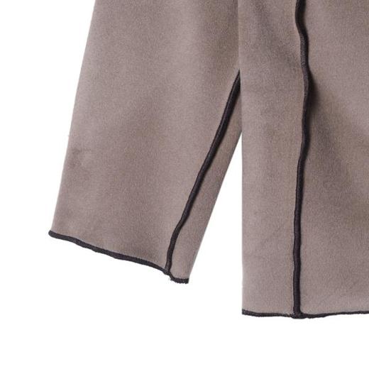 T2147秋冬季新款时尚个性绒面撞色明线立领长袖T恤百搭情侣套头上衣潮 商品图4