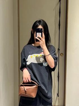 罗家 潜水艇刺绣圆领短袖