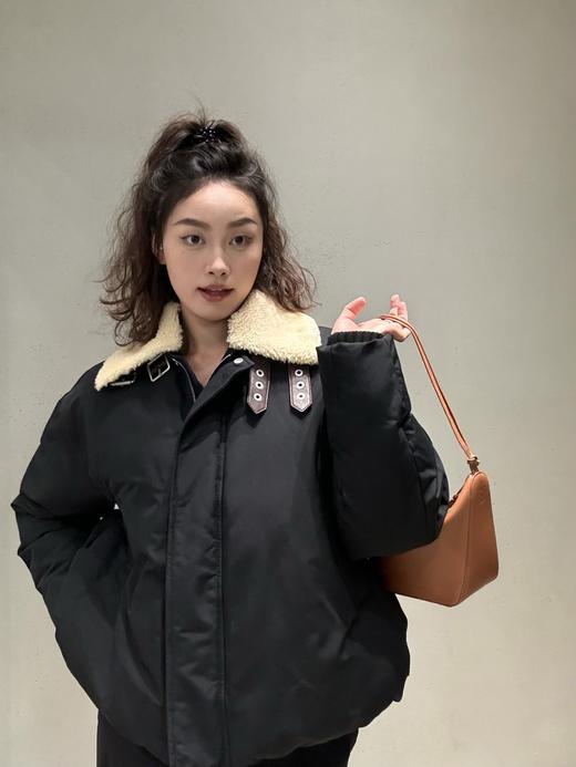 罗家24FW秋冬新款真羊毛皮翻领棉服外套（UY*DQJB） 商品图0
