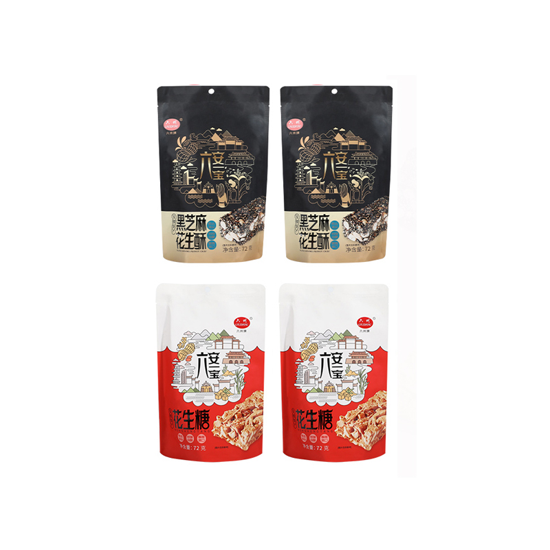 【六州】黑芝麻酥72g*2袋+花生糖72g*2袋