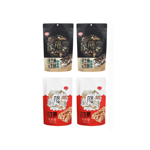 【六州】黑芝麻酥72g*2袋+花生糖72g*2袋 商品图0