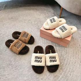 缪家 羊毛拖鞋