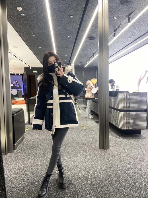 赛家 24Fw秋冬新款连帽立领工装风派克连帽羽绒服外套（UY*DQJB） 商品图1