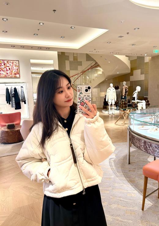 驴家24秋冬新款藤格纹拉链棉服连帽外套（UY*DQJB) 商品图7