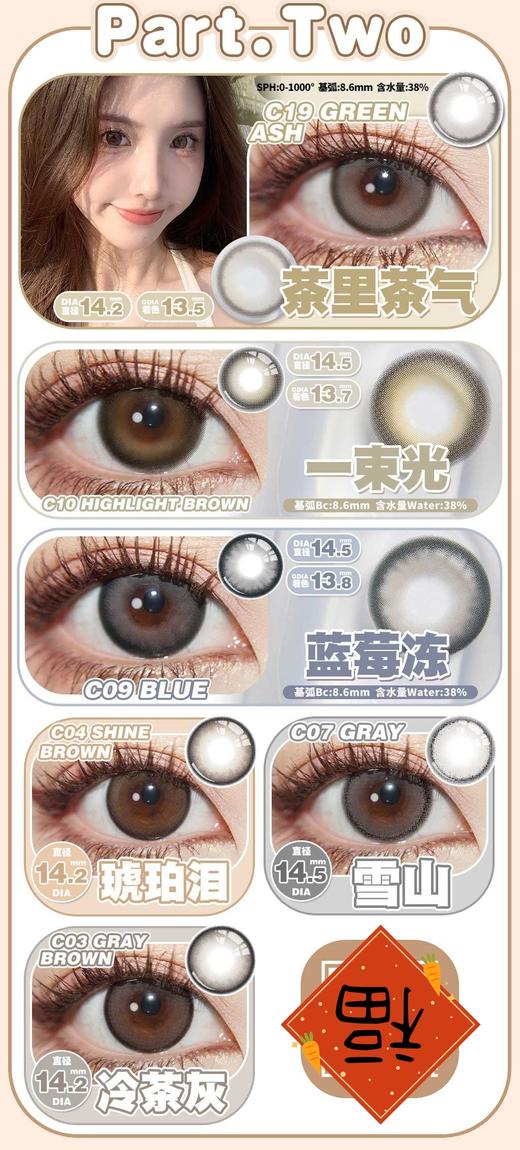 Ticc May正品年抛秒杀活动128/两副198/四副,最后度数1000 商品图3