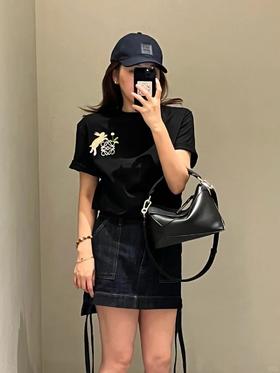 罗家 刺绣兔子圆领短袖