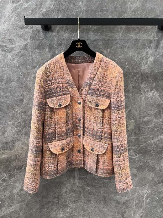 香奶奶 24K秋冬新款橘色落日粗花尼外套（UY*DQJB) 商品图6